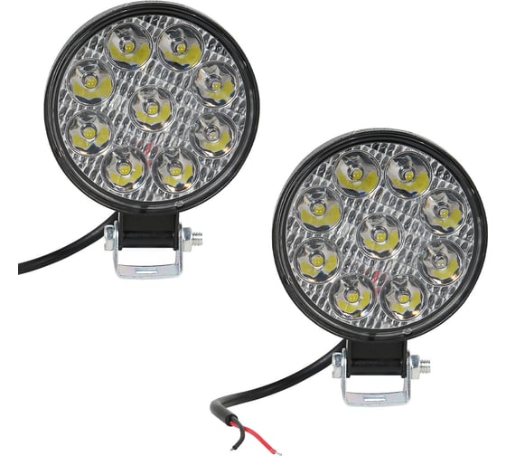 Светодиодная фара Airline круг. 9 LED направленный свет, 9W (83x83x22) 12V, 2шт. ALED023