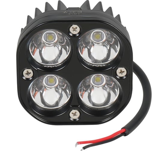 Светодиодная фара Airline квадратная, 4 LED направленный свет, 40W (78x78x50) 12/24V ALED036