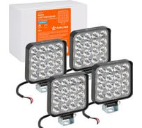 Светодиодная фара Airline квадратная, 16 LED направленный свет, 16W (83x83x22) 12V, комплект 4 шт. STANDART ALED034