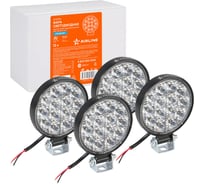 Светодиодная фара Airline круглая, 14 LED направленный свет, 14W (83x83x22) 12V, комплект 4 шт. STANDART ALED035 30753758