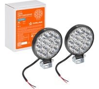 Светодиодная фара Airline круглая, 14 LED направленный свет, 14W (83x83x22) 12V, комплект 2 шт. STANDART ALED025