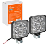 Светодиодная фара Airline квадратная, 9 LED направленный свет, 9W (83x83x22) 12V, 2 шт. ALED022