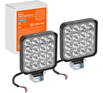 Светодиодная фара Airline квадратная, 16 LED направленный свет, 16W (83x83x22) 12V, 2шт. ALED024