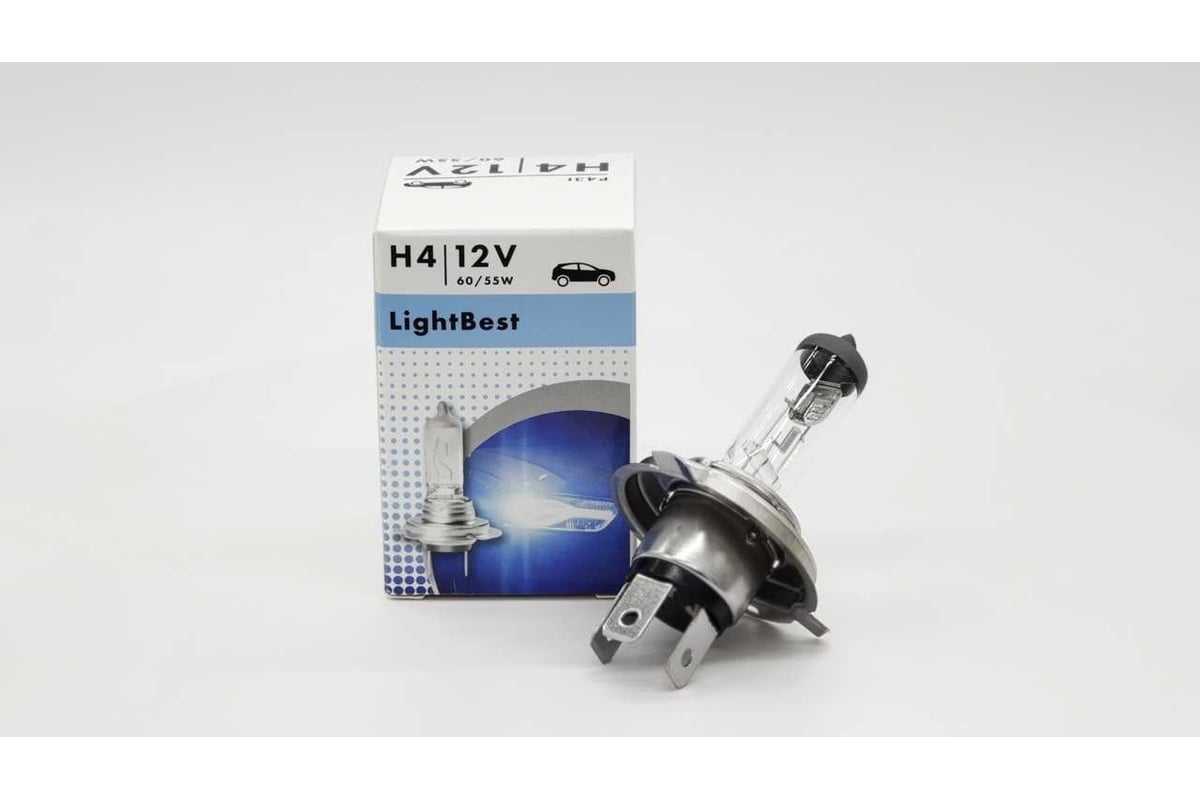 Автомобильная галогенная лампа LightBes h4, 12v, 60/55w, p43t 700809050