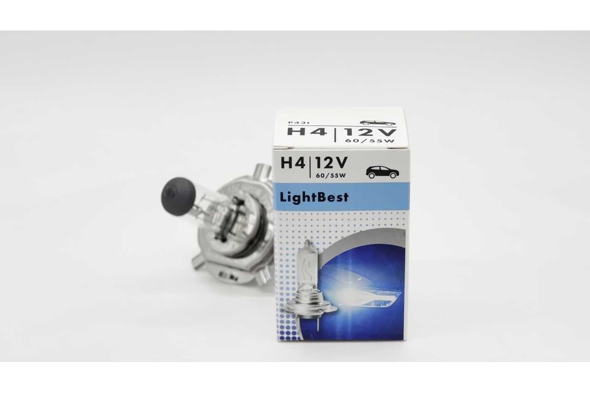 Автомобильная галогенная лампа LightBes h4, 12v, 60/55w, p43t 700809050