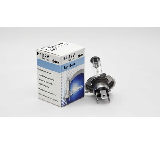 Автомобильная галогенная лампа LightBes h4, 12v, 60/55w, p43t 700809050