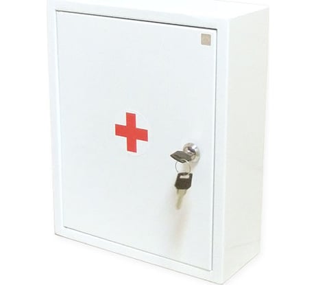 Аптечка для оказания первой помощи работникам ФЭСТ футляр металлический шкаф, 380x300х160 мм Раб/мет.шк