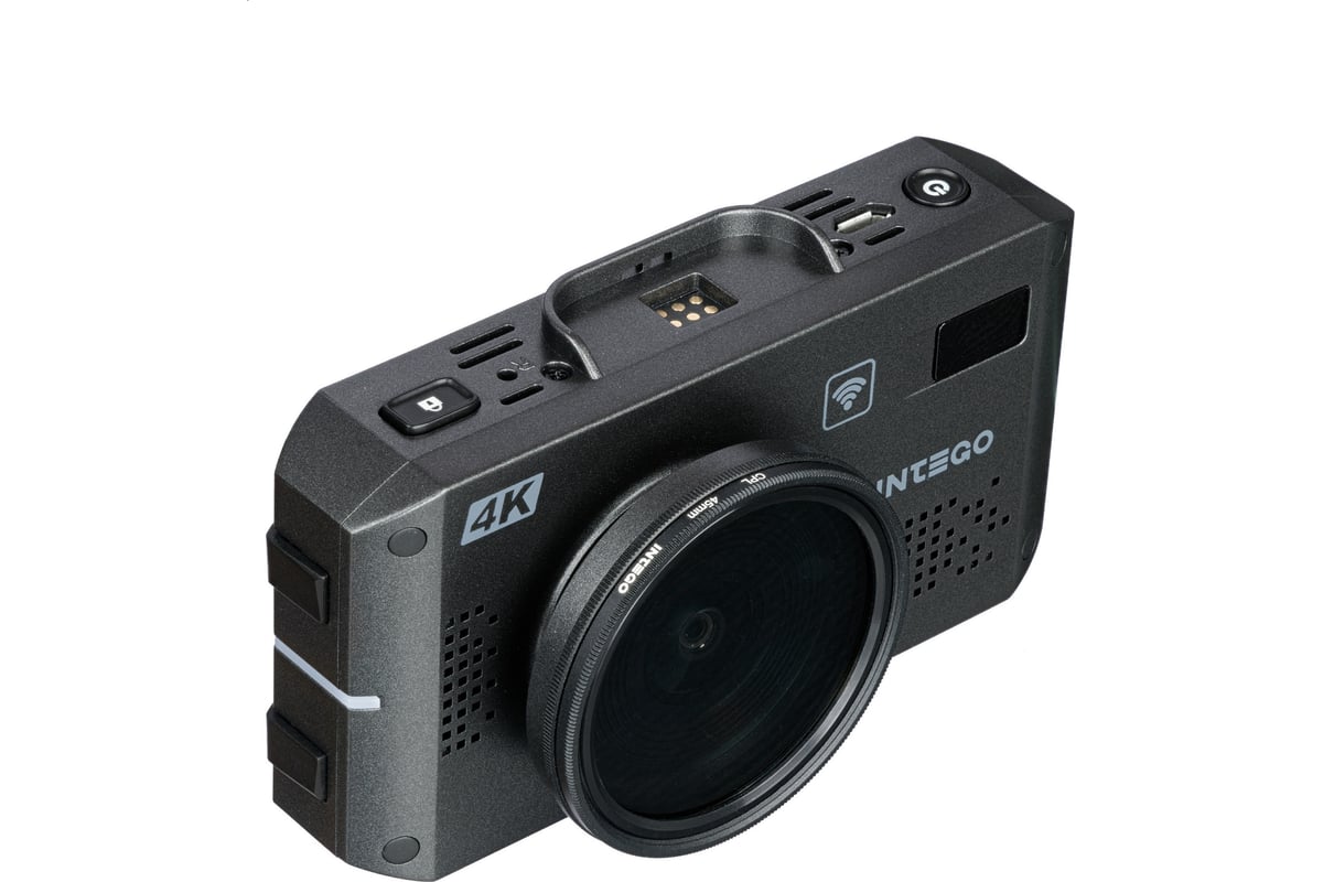 Видеорегистратор INTEGO с разрешением 4к, радар-детектором, GPS/Glonass ...