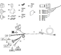 Комплект электрики фаркопа Westfalia для Mercedes A-Class w177 2018, Mercedes B-Class w247 2019, Mercedes GLA-Class X247 2019, Mercedes CLA-Class C118/X118 2018, 13-пин 313215300113
