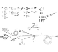 Комплект электрики фаркопа Westfalia Citroen Spacetourer 2016, Peugeot Traveller 2016, Citroen Jumpy 2016, Peugeot Expert 2016, Opel Zafira LIfe 2019, Opel Vivaro 2019, 13-пин 304157300113