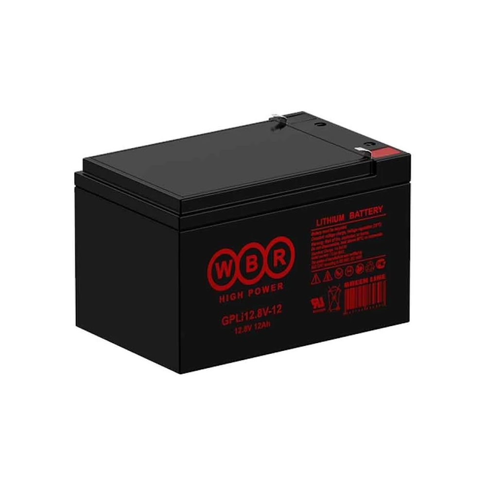 Аккумуляторная батарея литиевая WBR (LiFePO4) GPLi12.8V-12 12.8В, 12 Ач ...