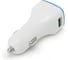 Автомобильный USB-адаптер 2USB 2100мА, белый с синим кольцом Jilion 9537081 2