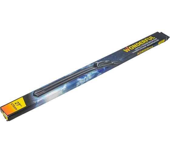Щетка стеклоочистителя WONDERFUL WF бескаркасная с графитом (универ) 67.5см/27" (2 адаптера) 902406