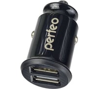 Автомобильное зарядное устройство PERFEO, с двумя разъемами USB 2 x 2.4А черный CAR 30012273
