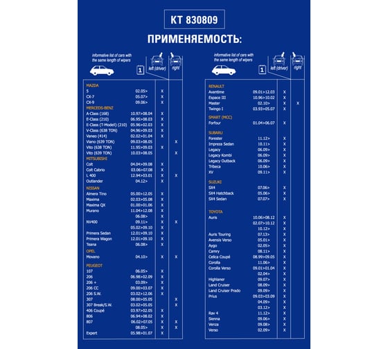 Щетка стеклоочистителя KRAFT гибридная 650мм KT 830809