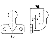 Фланцевый шар WESTFALIA на 2-х болтах (D-value 20) 329080600001