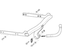 Фаркоп WESTFALIA на Skoda Octavia 2 седан/универсал 2005-2013, Skoda Superb 2 седан/универсал 2008-2015, тип шара A 317104600001