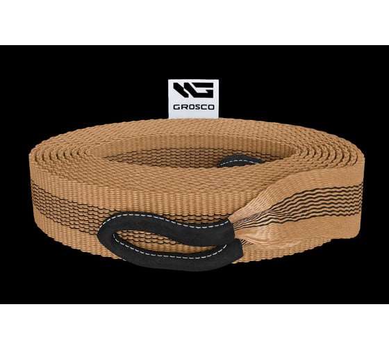 Буксировочный грузовой трос Grosco 50т, 10м, петля/петля, для буксировки авто до 25 тонн BTL5010LL