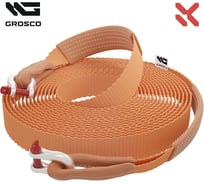 Динамическая стропа Grosco 5т, 6м, крюк/крюк, рывковый трос для буксировки авто до 2.5 тонн BTD0506HH