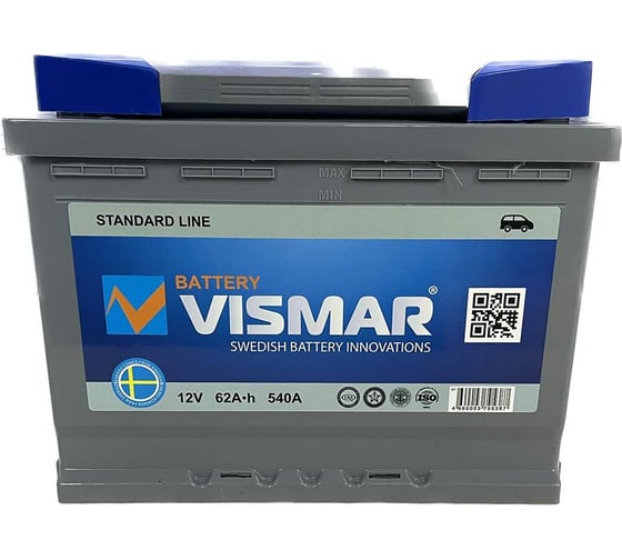 АКБ VISMAR ST 6СТ-62 N L-1 540А 242/175/190 4660003795387