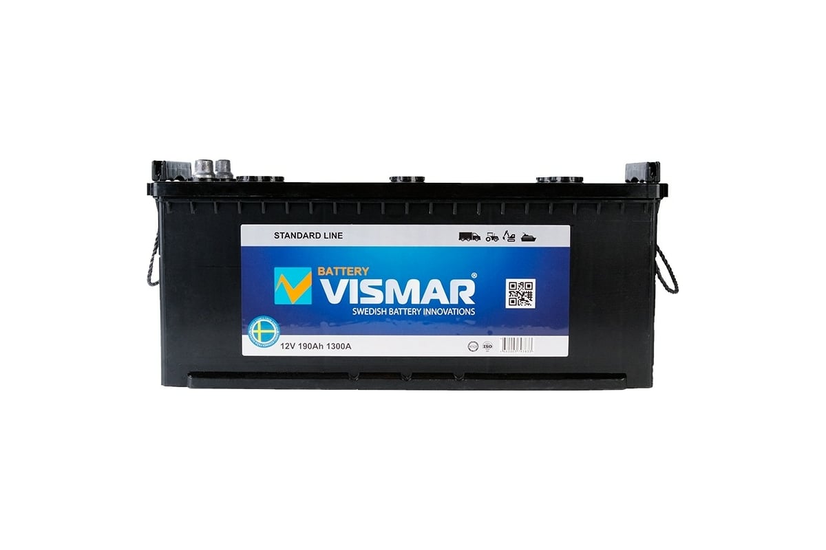 Аккумуляторная кислотная батарея VISMAR ST 6СТ-190 N L-3 1300A 516/223/223  4660003793833