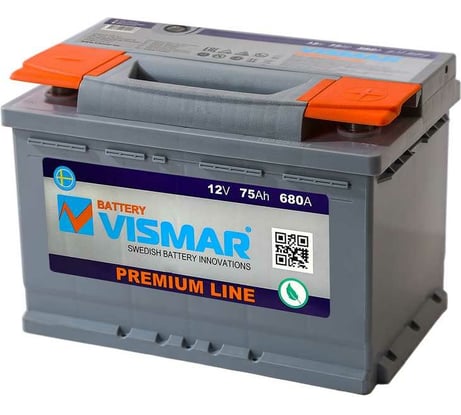 АКБ VISMAR PR 6СТ-75 L R-0 680А 278/175/190 8699358010216