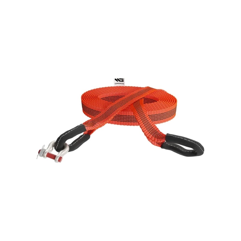 Буксировочный трос Grosco 5т, 8м, скоба/петля, для буксировки авто до 2 ...