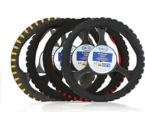 Чехол на руль Alca SOFT черный, торцевая вставка желтая, 37-39 см 596000