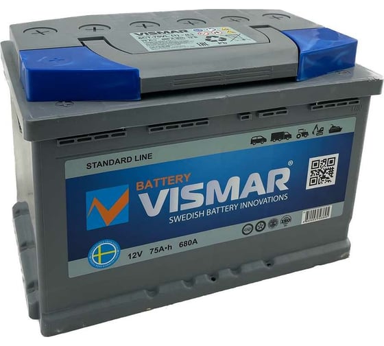 АКБ VISMAR ST 6СТ-75 N L-1 680A 276/175/190 4660003793895