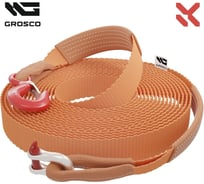 Динамическая стропа Grosco 5т, 12м, скоба/скоба, рывковый трос для буксировки авто до 2.5 тонн BTD0512SS