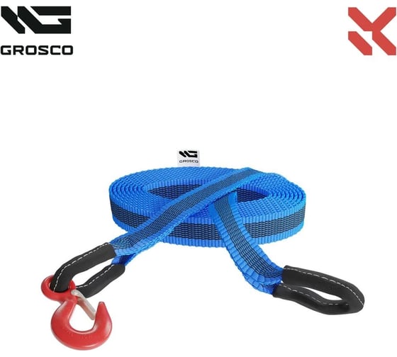 Трос синтетический Grosco 8т, 3м, петля/петля, для буксировки авто до 4 тонн BTS0803LL 1