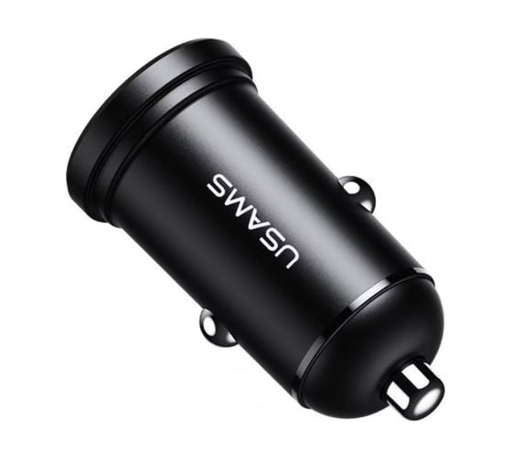 Автомобильное зарядное устройство USAMS CC114TC01 2USB модель US-CC114 C20, 2.4 А, черный УТ000029188