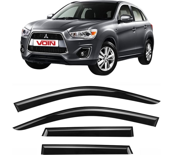 Дефлекторы окон для автомобиля VOIN Mitsubishi ASX 2010-н.в. Peugeot 3008, Citroen C4-Aircross, кроссовер, Дефлекторы окон для а, м Mitsubishi ASX 2010-н.в. Peugeot 4008  DEF00786