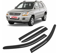 Дефлекторы окон для автомобиля VOIN Kia Sportage V 2010-2016, кроссовер, накладные, 4 шт. DEF00783