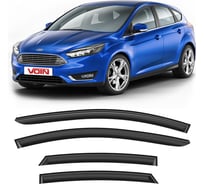Дефлекторы окон для автомобиля VOIN Ford Focus III 2011-2019, седан, хетчбек, накладные, 4 шт. DEF00775