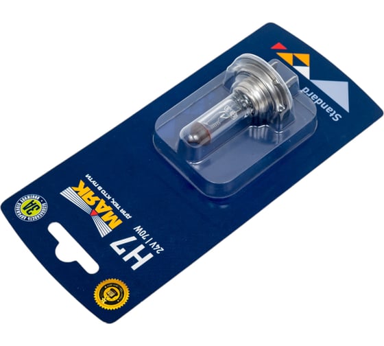 Автомобильная лампа МАЯК Н7, 24V, 70W, PX26d, блистер 54730/BL