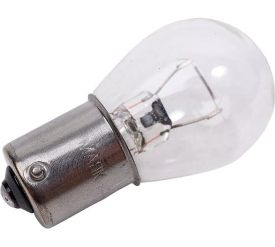 Автомобильная лампа МАЯК P21W, 12V, 21W, BA15s, упаковка 10 шт, стоп, габариты 4610017087343 61213/10
