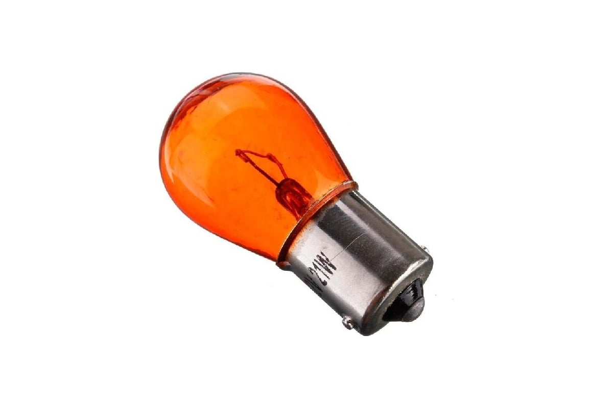 Автомобильная лампа МАЯК ORANGE ULTRA PY21W, 12V, 21W, BA15s, упаковка 10  шт, стоп, габариты 81213ORANGE