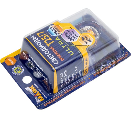 Светодиод МАЯК 10-30V T25/7 15SMD (2835) BAU15s ORANGE 360 (блистер) 10-30T25\7\OR01\BL