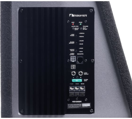 Сабвуфер закрытого типа NAKAMICHI Nbx255a 10", 2000 Вт, корпусной активный NAK-NBX255A