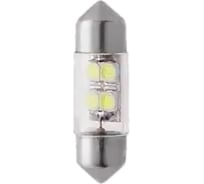 Светодиод МАЯК 12V T11x31 S8.5 4SMD (3528) WHITE (салон, номерн. знак) 4660007273164 12T11x31-W\4SMD