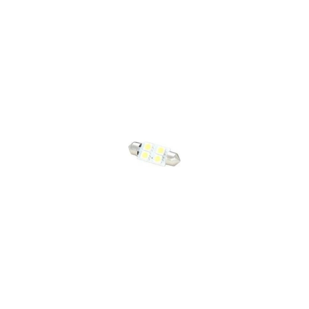 Светодиод S8.5/8-12V 4 SMD белый (пальчиковый) 31 мм "AVS" CANBUS (в блистере 2шт)
