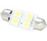 Светодиод МАЯК 12V T11x36 S8.5 4SMD (5050) WHITE (салон, номерн. знак) 12T11x36-W\4SMD5050 1
