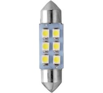 Светодиод МАЯК 12V T11x36 S8.5 6SMD (3528) WHITE (салон, номерн. знак) 4630010931290 12T11x36-W\6SMD