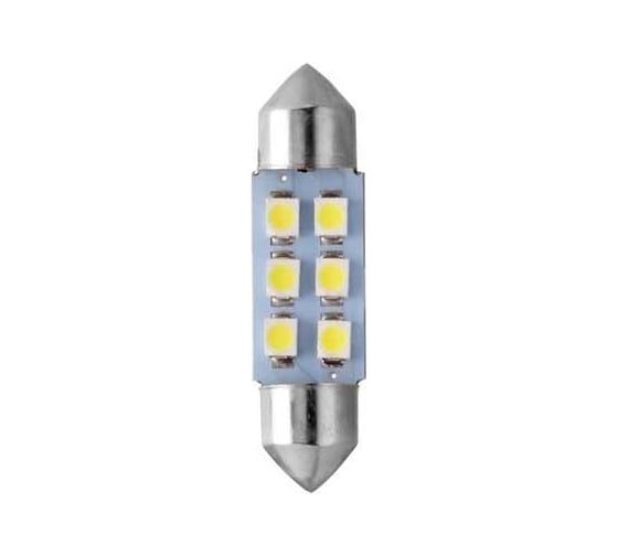 Светодиод МАЯК 12V T11x36 S8.5 6SMD (3528) WHITE (салон, номерн. знак) 4630010931290 12T11x36-W\6SMD 1