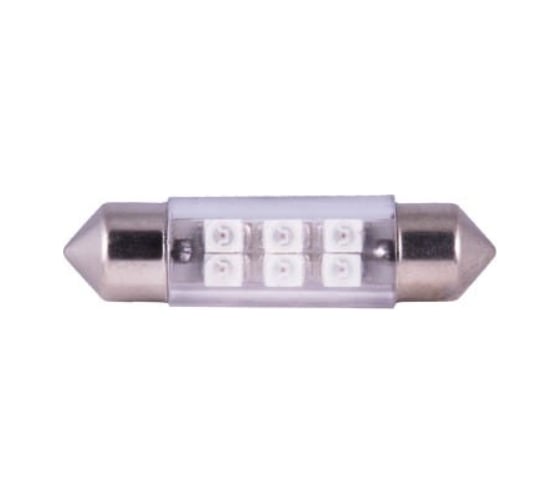 Светодиод МАЯК 12V T11x36 S8.5 6SMD (3528) RED (салон, номерн. знак) 4660007273348 12T11x36-R\6SMD