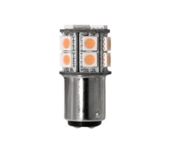 Светодиод МАЯК 12V T25 15SMD BA15s ORANGE с индикатором 12T25\OR\15SMD\2BL\But 1