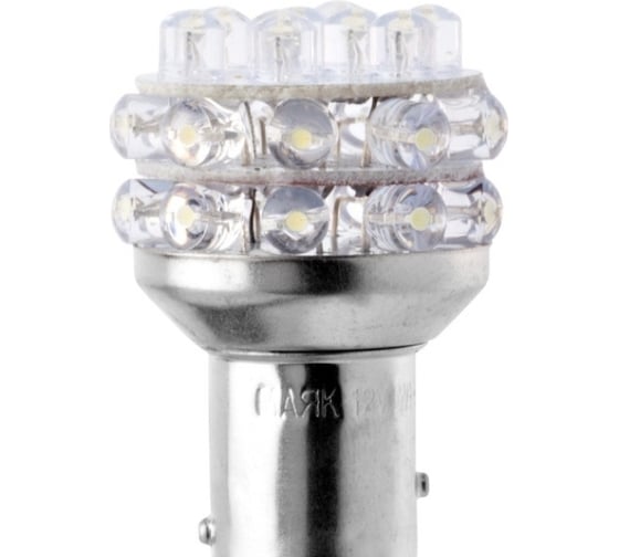 Светодиод МАЯК 12V T25/5 27LED BAY15D WHITE (блистер) (стоп, габарит) 4660007272686 12T25\5-W\27LED\BL
