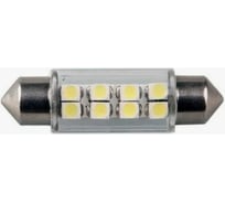 Светодиод МАЯК 24V T11x36 S8.5 6SMD (3528) WHITE (салон, номерн. знак) 24T11x36-W\6SMD