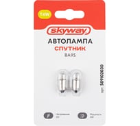 Автолампа SKYWAY t4w 12v 4w c цоколем ва9s 1-конт 35лм 2500к спутник блистер 2 шт S09102030